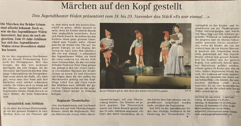 «Es war einmal…»